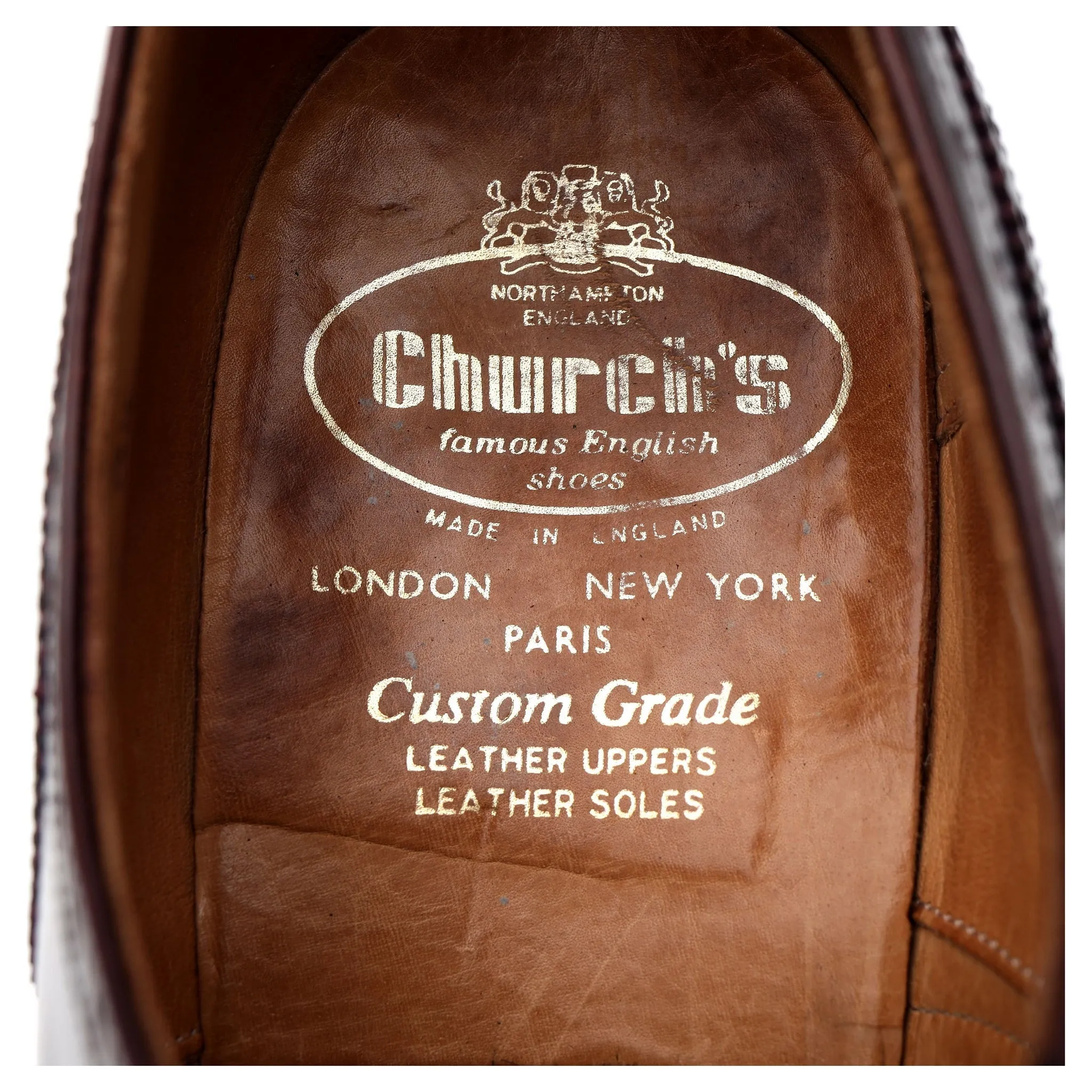 'Crantock' Burgundy Leather Oxford Brogue UK 9 F