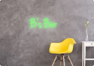 Custom text: B’s Bar