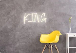 Custom text: KING