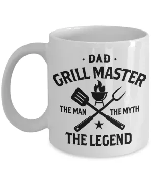 Dad Grillmaster The Man The Myth The Legend Mug Coffee Cup Funny Gift