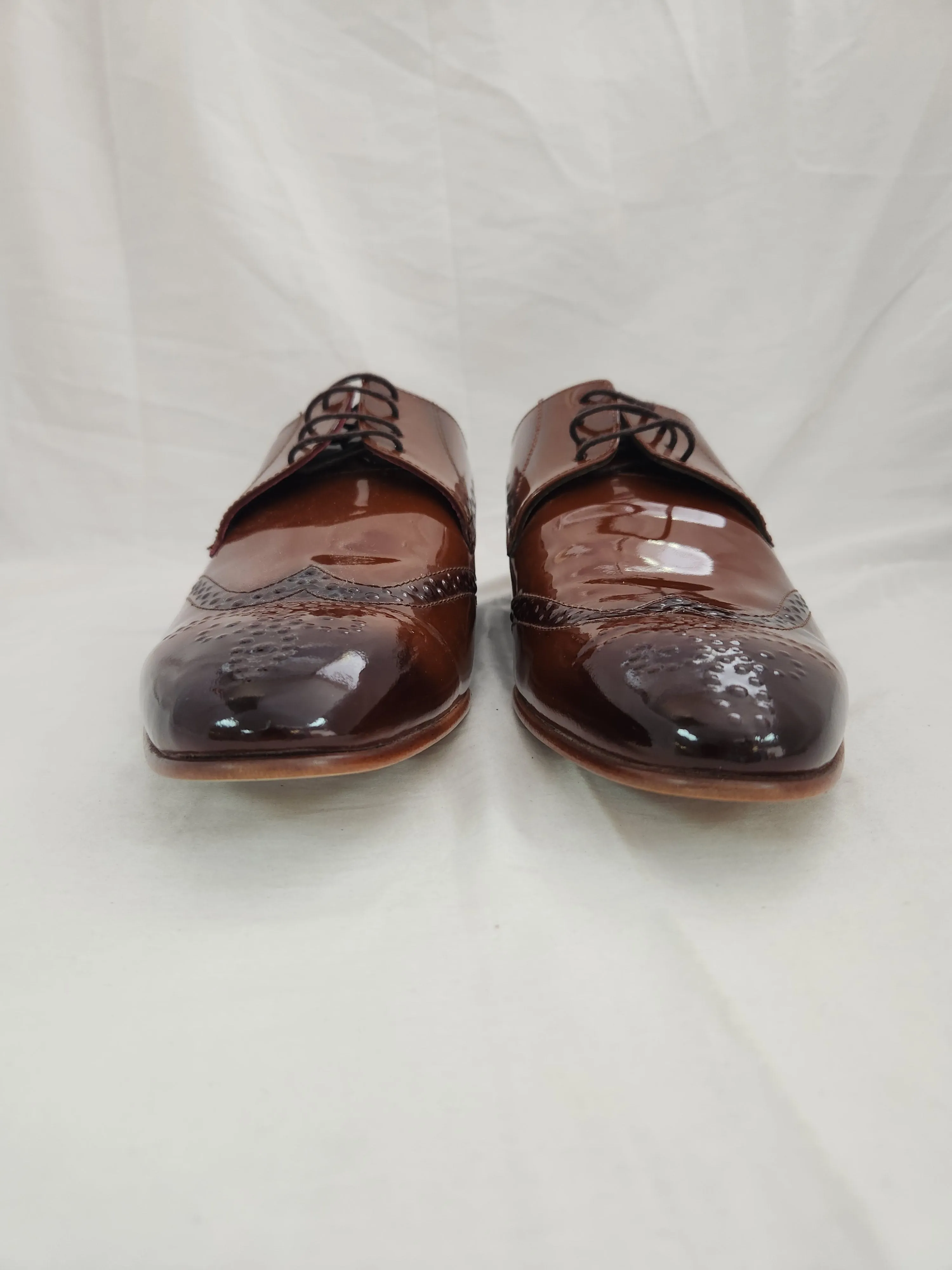 Deckard's Vero Cuoio Brown Wingtip Oxford Shoes - Size: 44 (US 11)