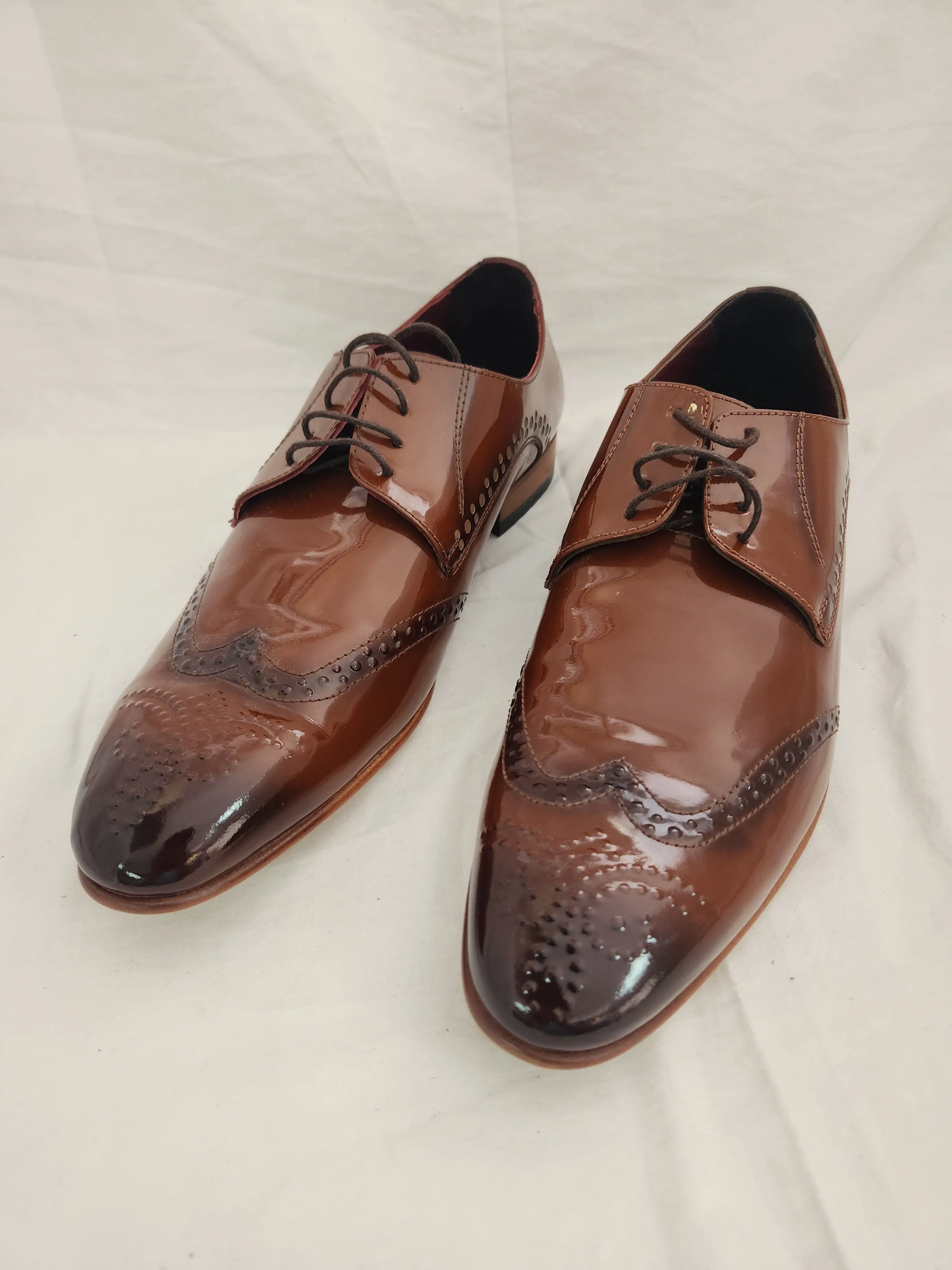 Deckard's Vero Cuoio Brown Wingtip Oxford Shoes - Size: 44 (US 11)