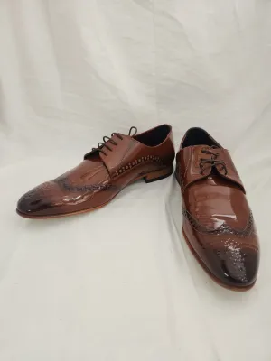 Deckard's Vero Cuoio Brown Wingtip Oxford Shoes - Size: 44 (US 11)