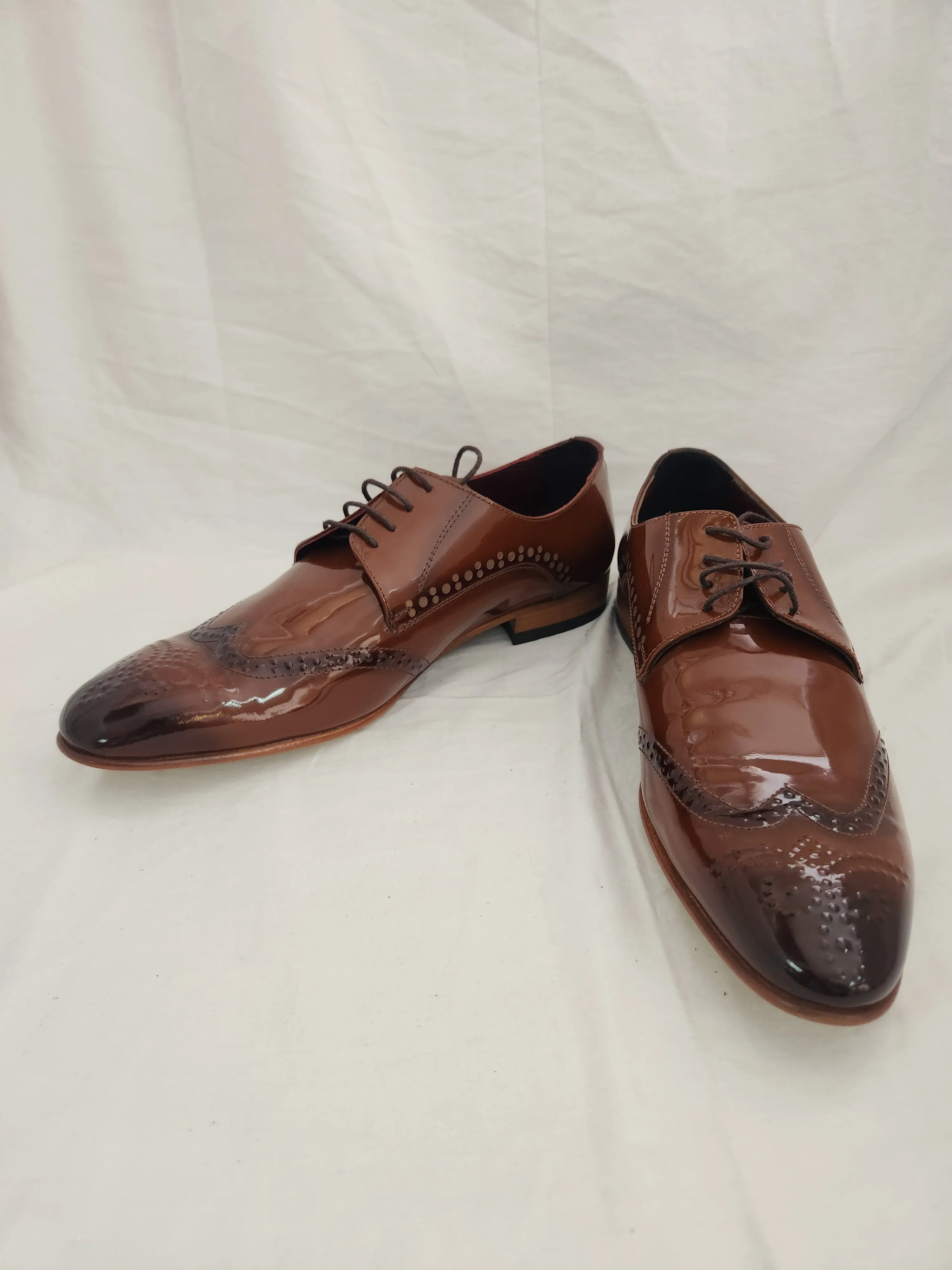 Deckard's Vero Cuoio Brown Wingtip Oxford Shoes - Size: 44 (US 11)
