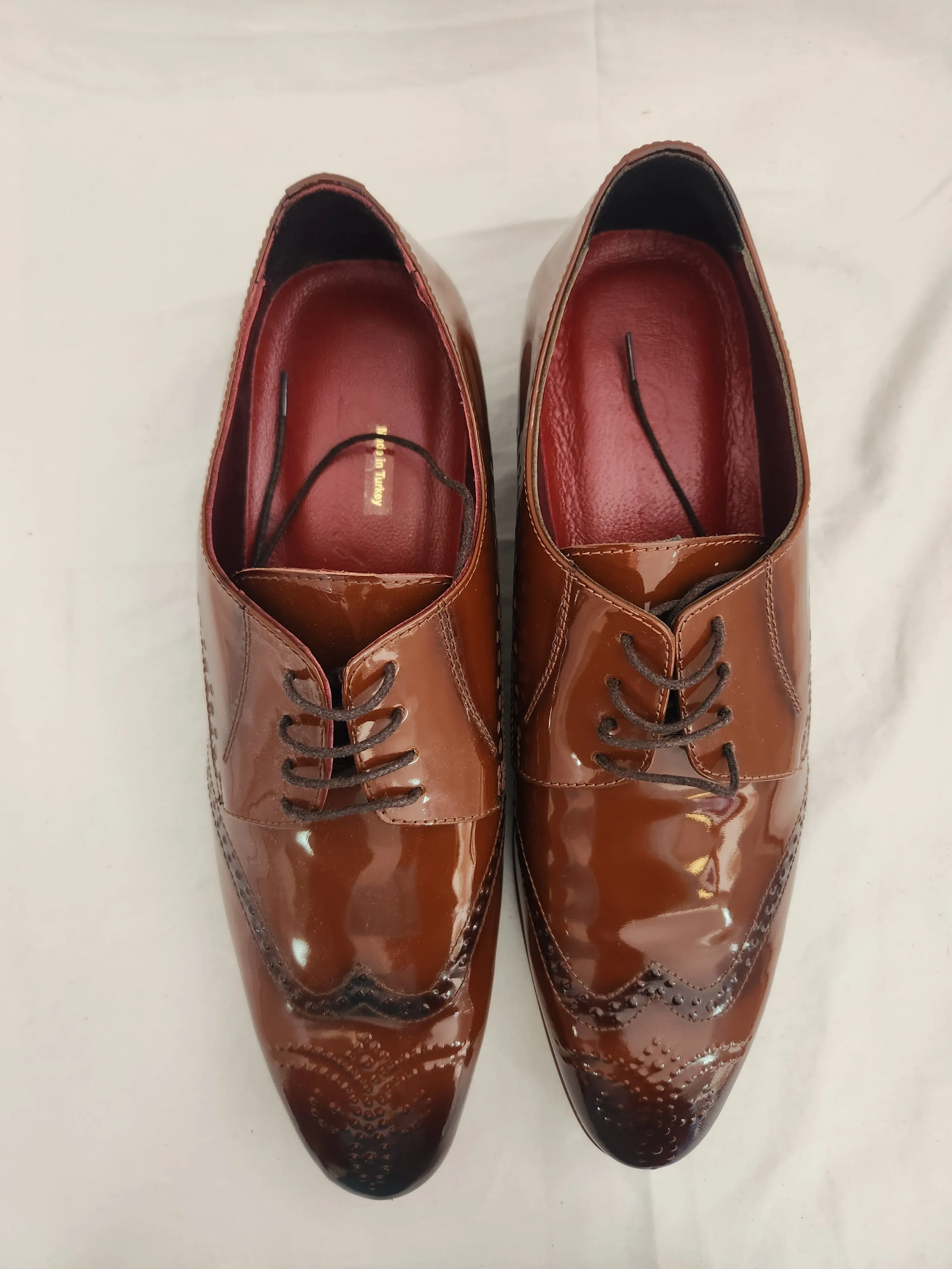 Deckard's Vero Cuoio Brown Wingtip Oxford Shoes - Size: 44 (US 11)