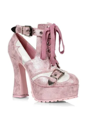 Ellie Shoes 557-THEDA Chunky Heel with Buckles