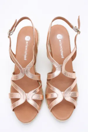 Eric Michael Lindsey Wedge Sandal Cosmos Rose Gold