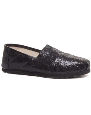 Espadrille noire brillante
