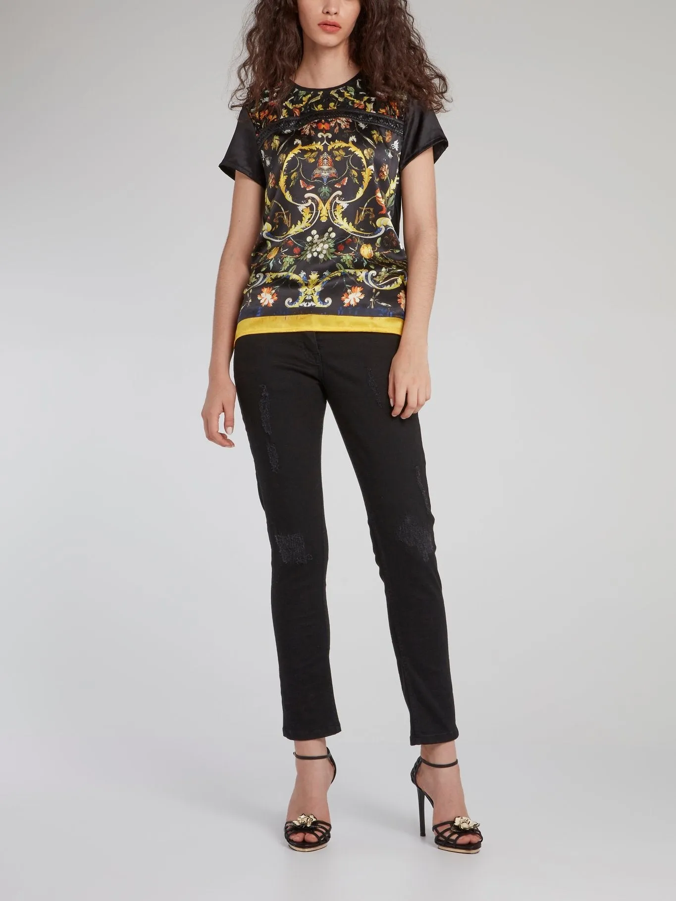 Floral Baroque Crewneck T-Shirt