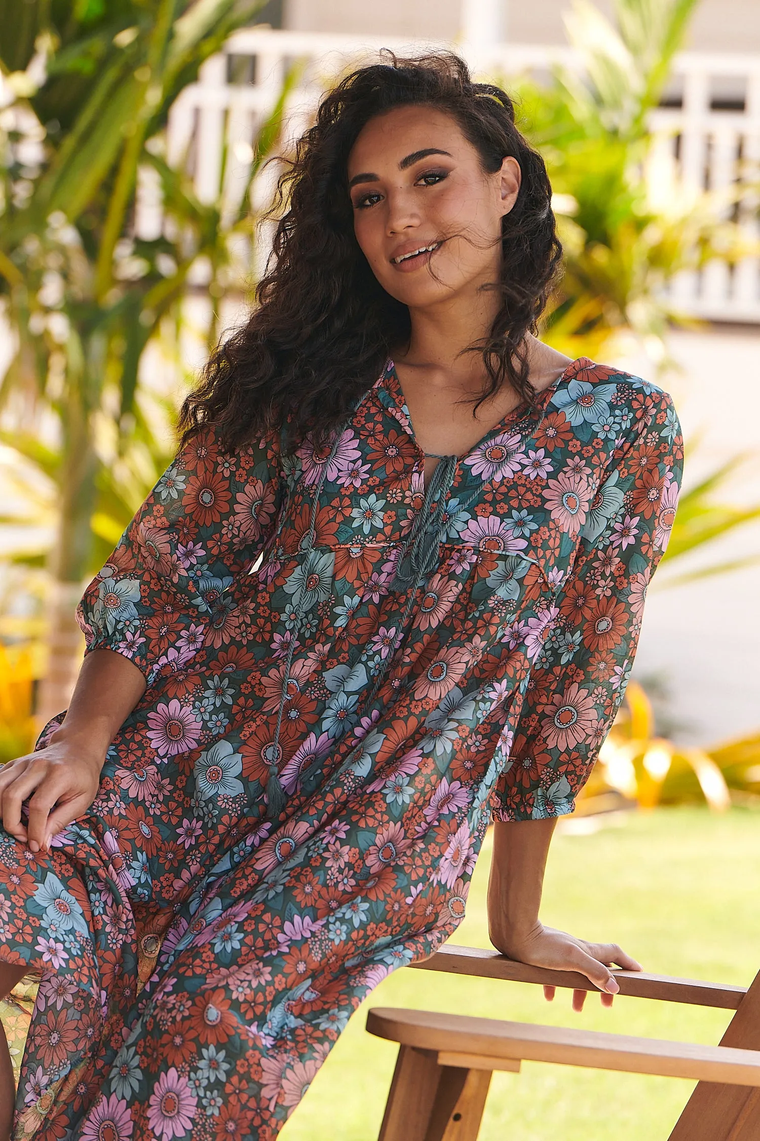 Garden of Dreams Print Penny Midi Dress