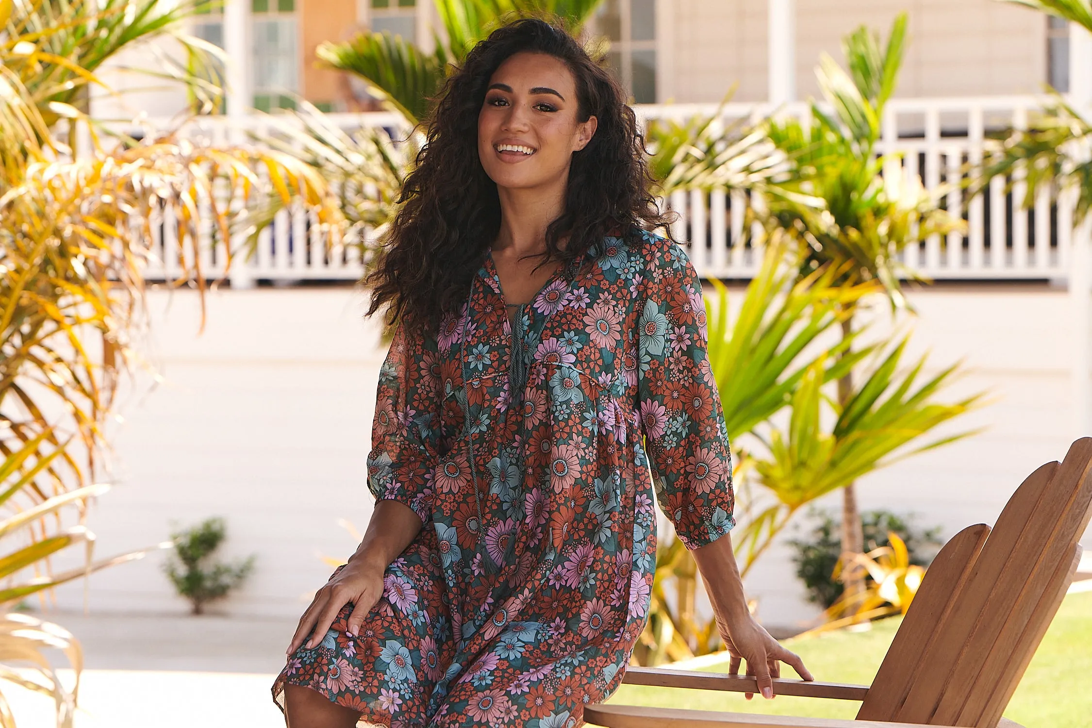 Garden of Dreams Print Penny Midi Dress