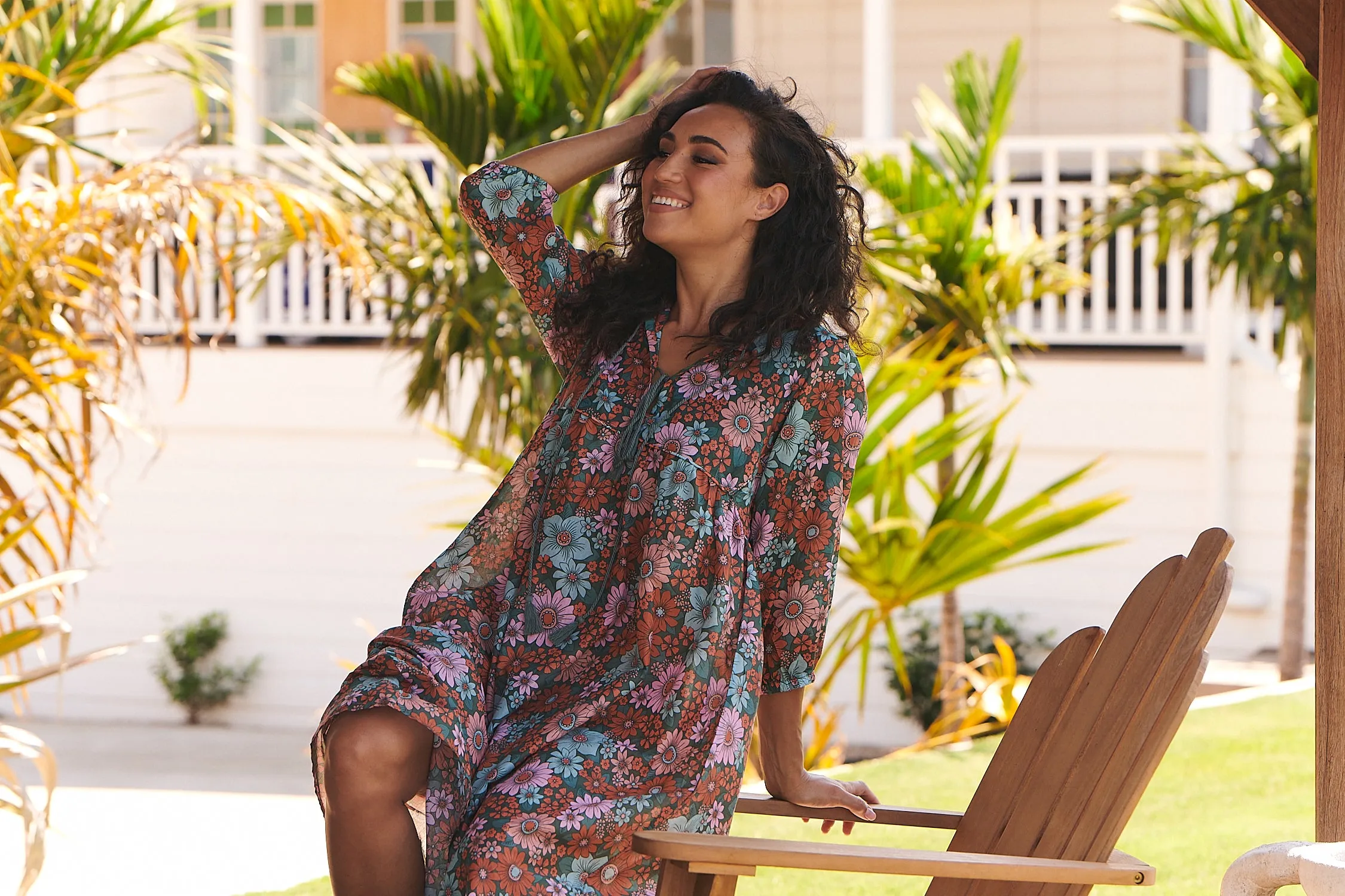 Garden of Dreams Print Penny Midi Dress