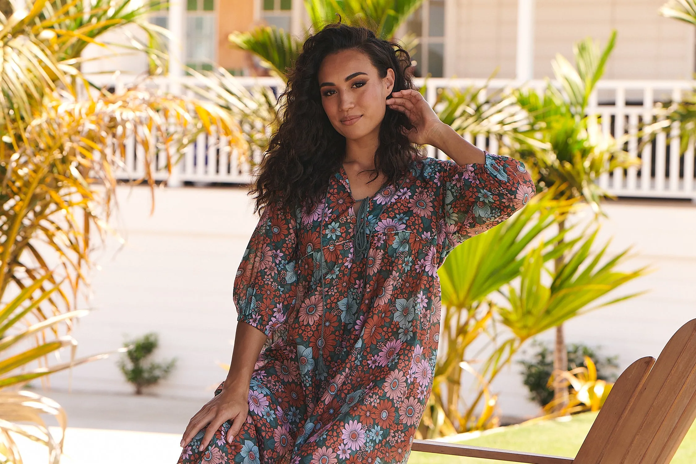 Garden of Dreams Print Penny Midi Dress