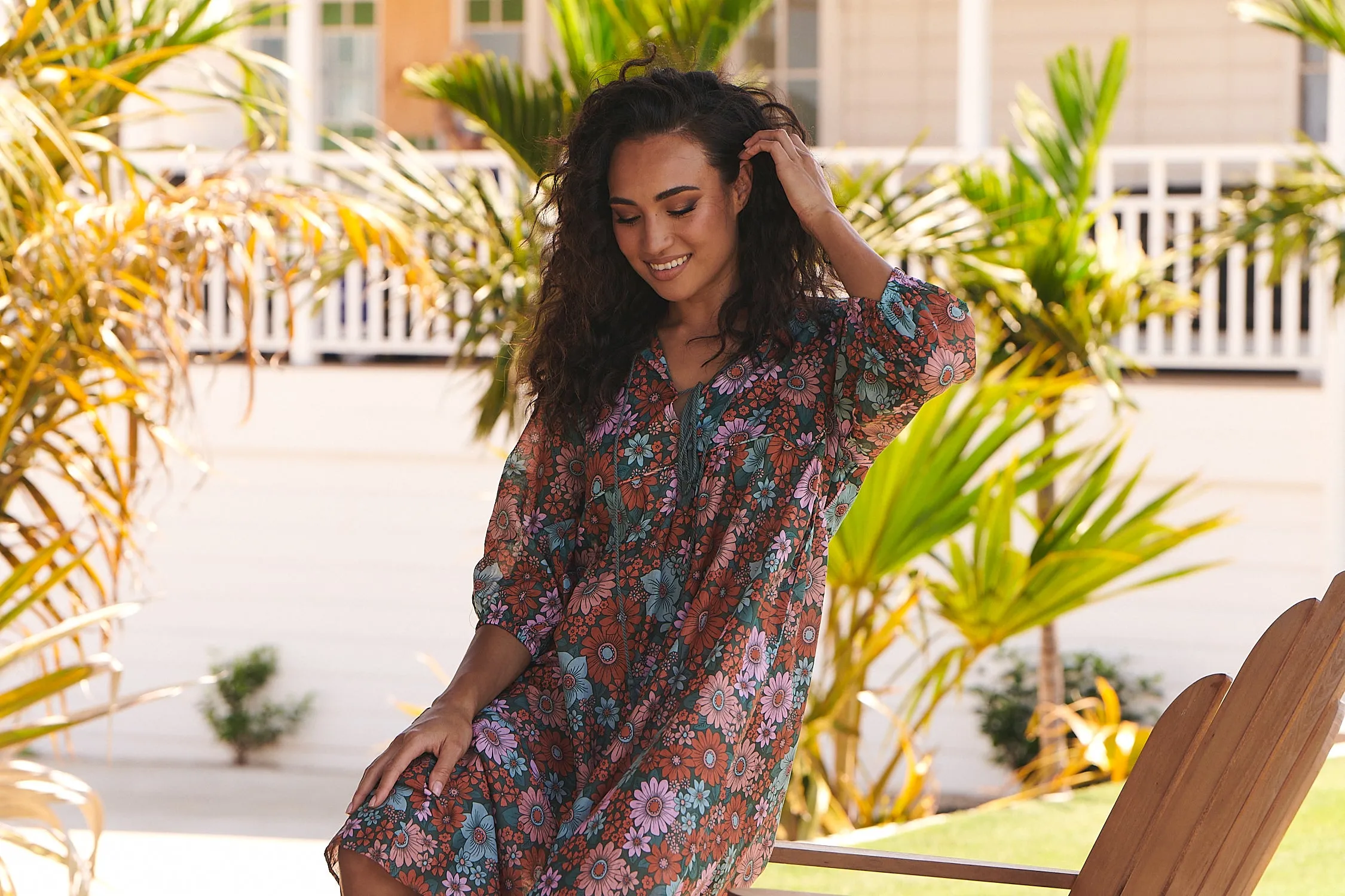 Garden of Dreams Print Penny Midi Dress