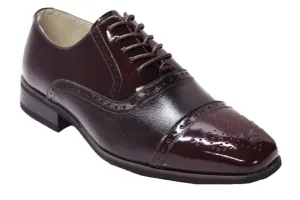 Giorgio Venturi 5925 Burgundy Cap Toe Oxford Shoes