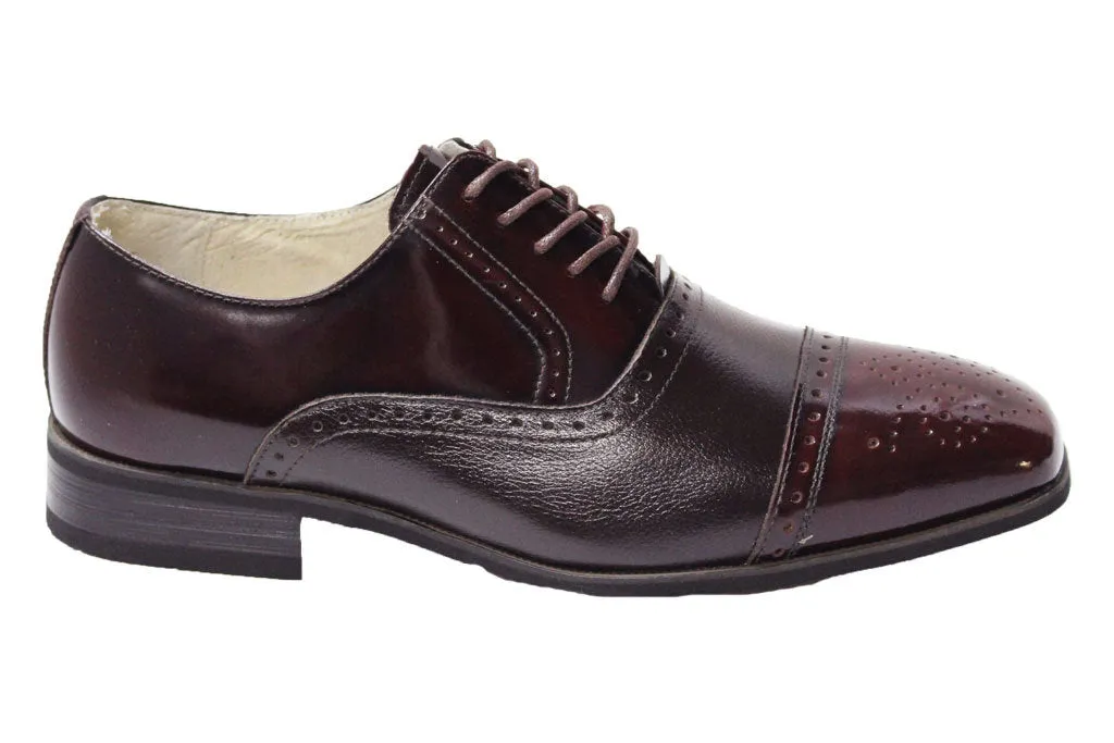 Giorgio Venturi 5925 Burgundy Cap Toe Oxford Shoes