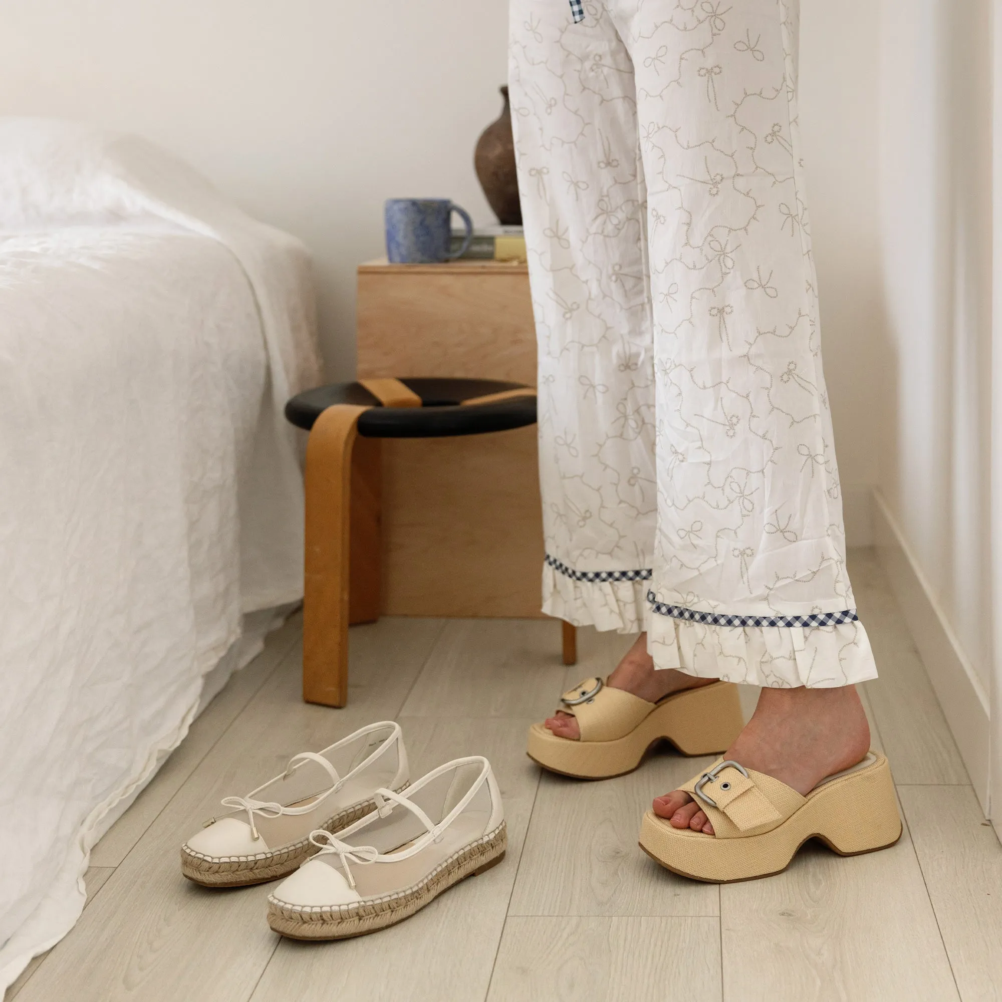 GISEL HEELS LT NATURAL WOVEN RAFFIA