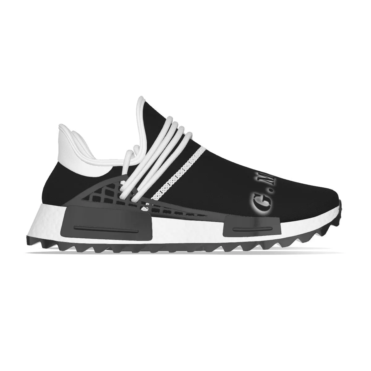 G.M.O.B. Men's Mesh Sneakers (Black/White)
