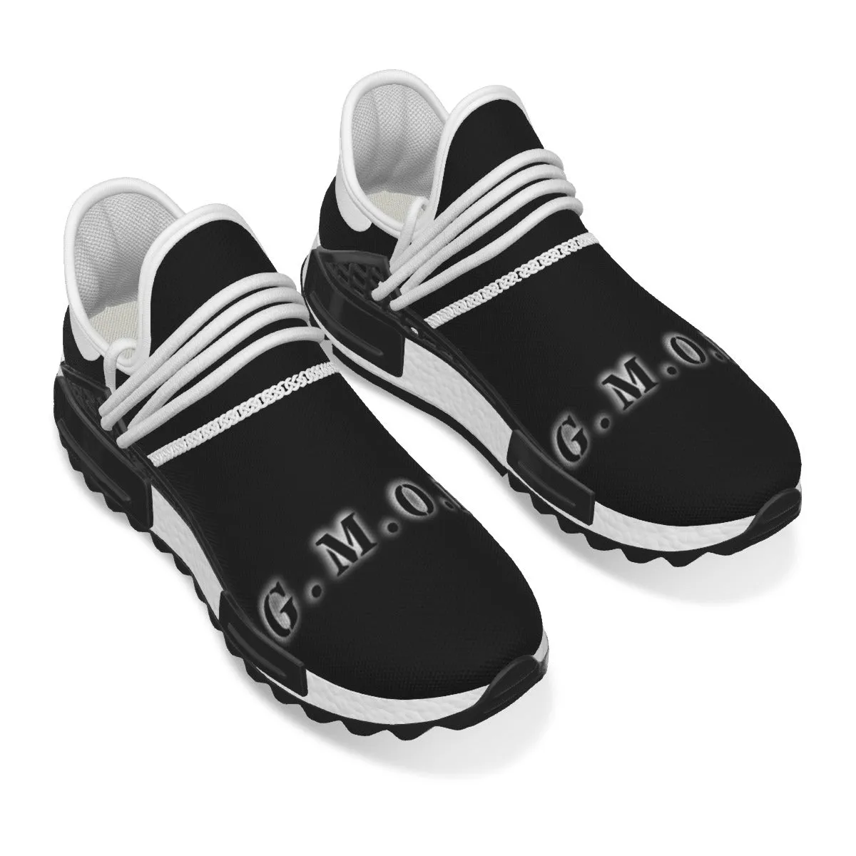 G.M.O.B. Men's Mesh Sneakers (Black/White)