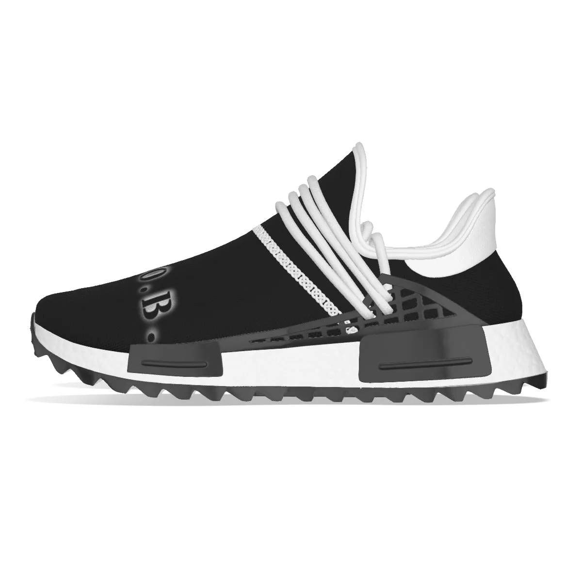 G.M.O.B. Men's Mesh Sneakers (Black/White)