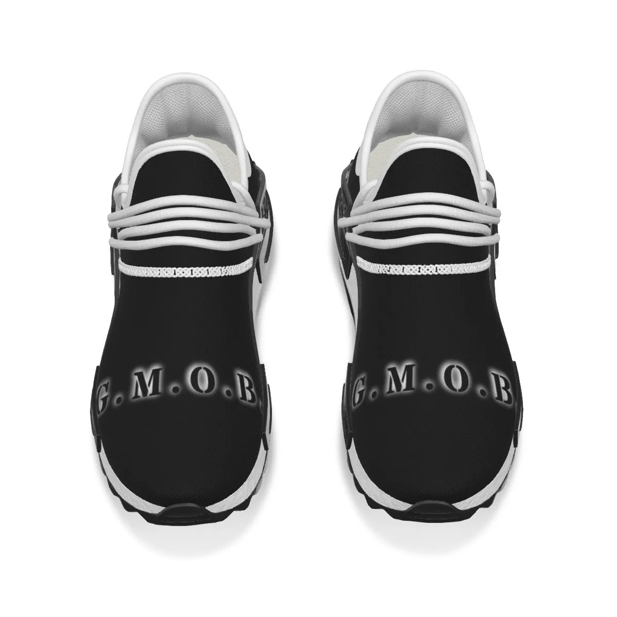 G.M.O.B. Men's Mesh Sneakers (Black/White)