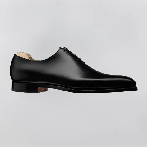Handmade Black Leather Oxford Dress Shoes