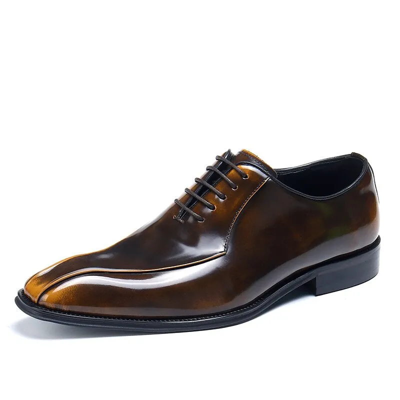 Handmade Polished Leather Oxford Dress Shoes