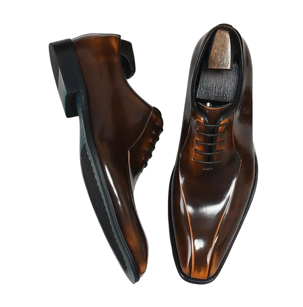 Handmade Polished Leather Oxford Dress Shoes
