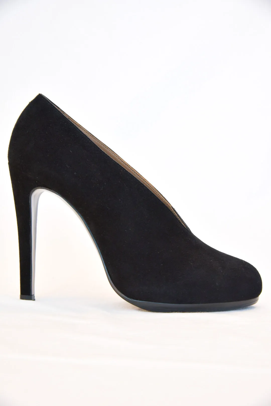 Hermes Black Suede Heel