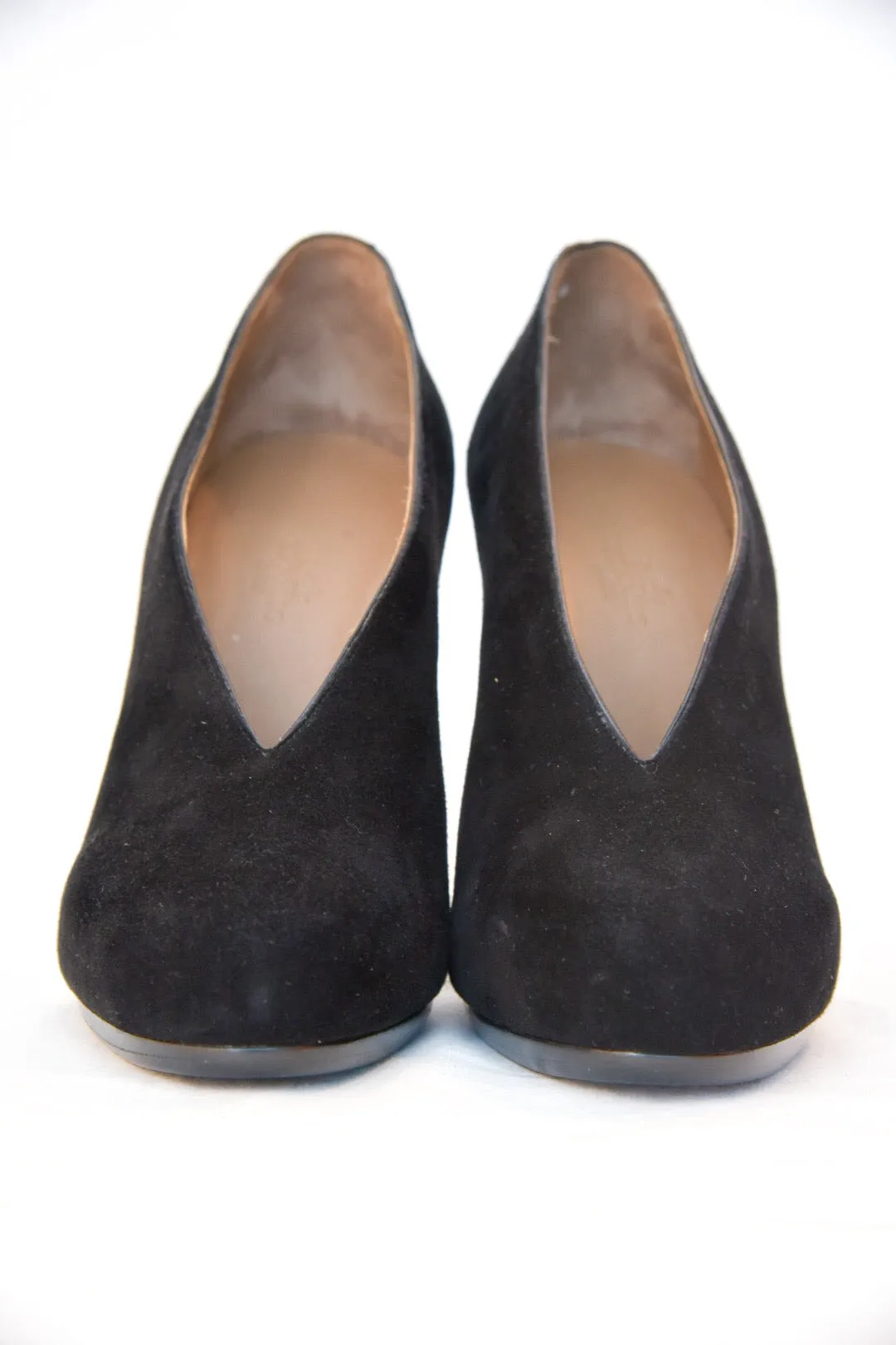 Hermes Black Suede Heel