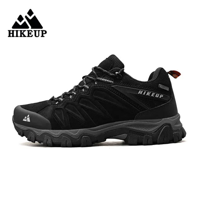 HIKEUP Summer Leather Hiking Shoes Sport Climbing Trekking Hunting Sneakers