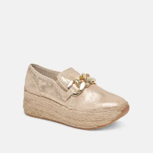 Jhenee Espadrille (Gold Nubuck)