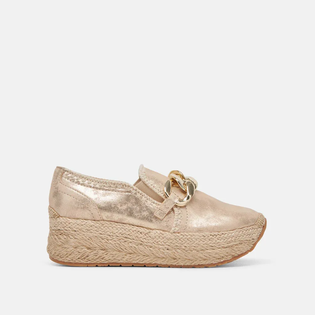 Jhenee Espadrille (Gold Nubuck)