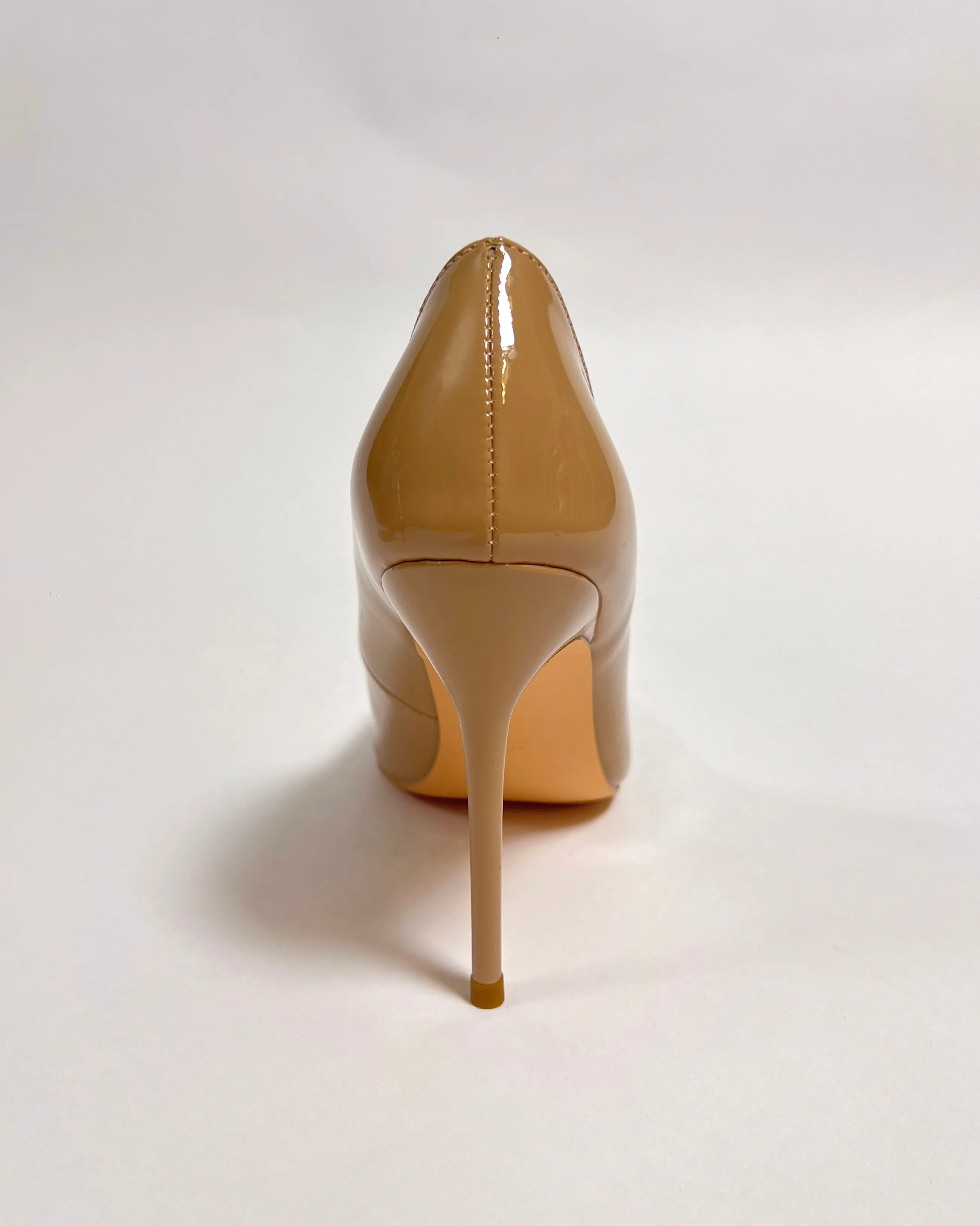 Ladies patent leather pointed toe office high heel pumps shoes