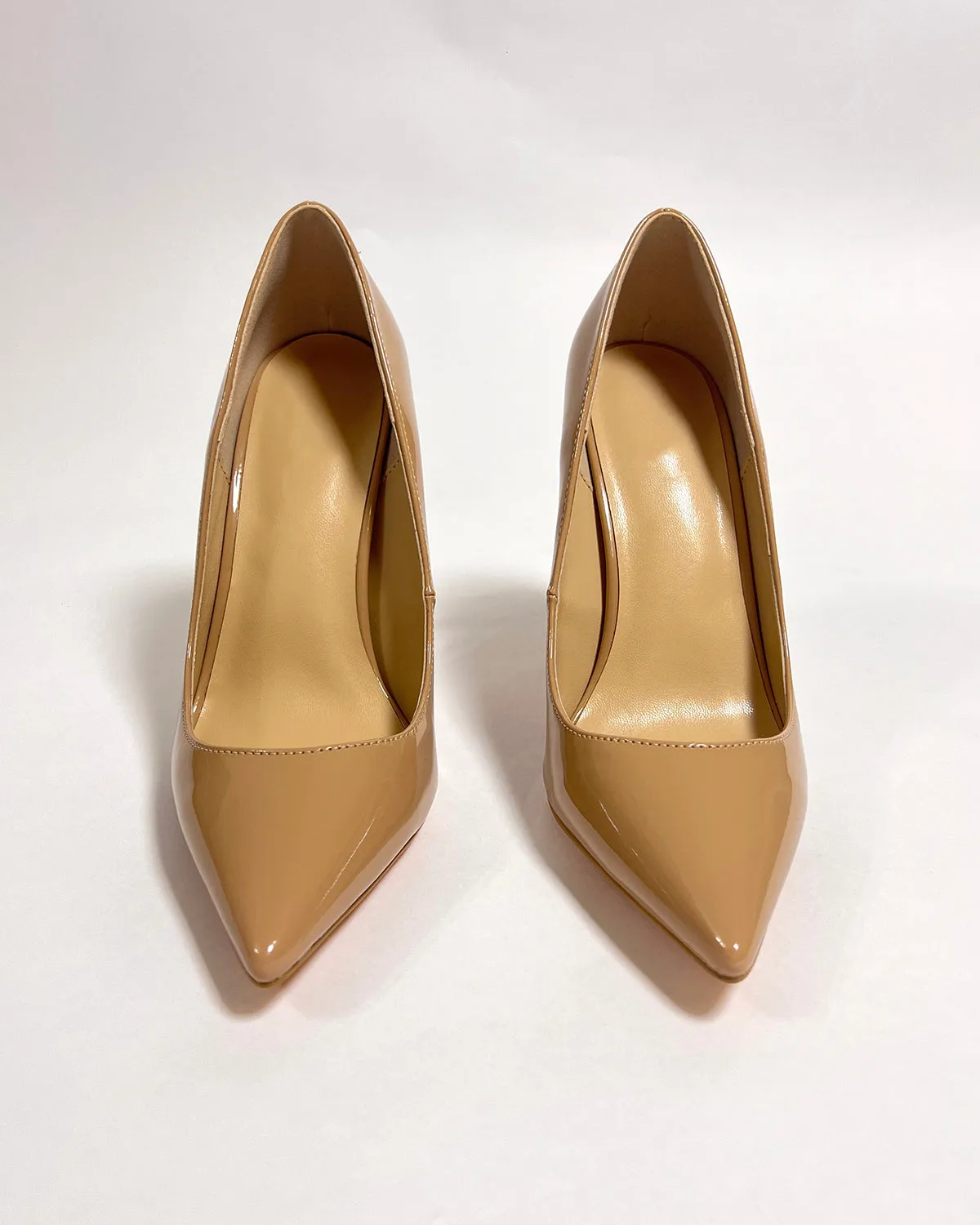 Ladies patent leather pointed toe office high heel pumps shoes