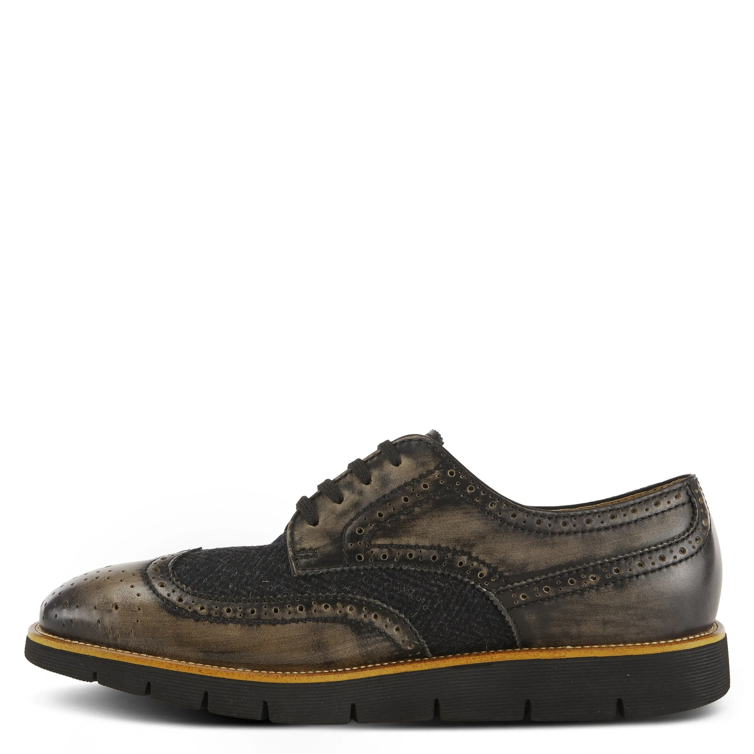 L'Artiste Beaufort Black Wingtip Dress Shoes