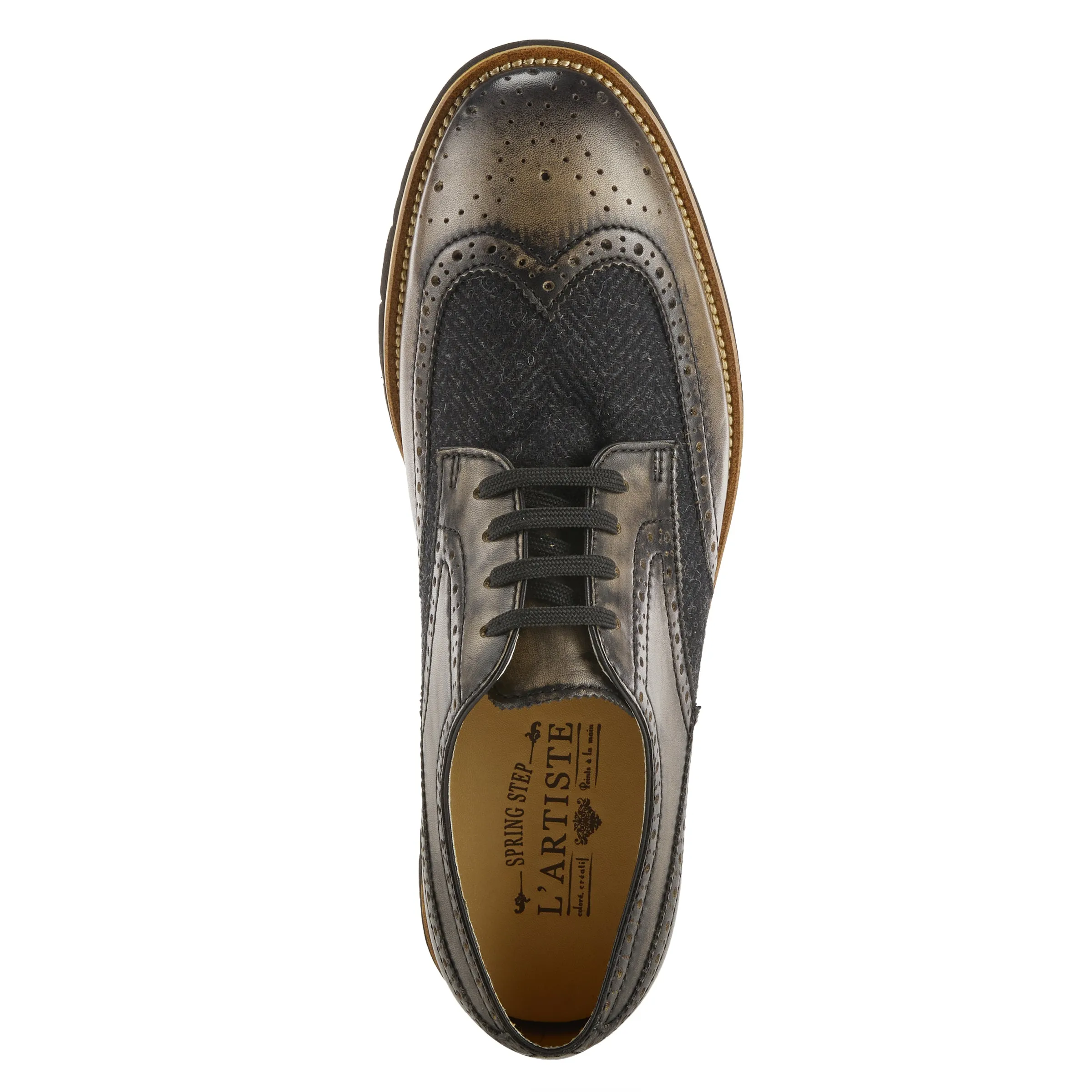 L'Artiste Beaufort Black Wingtip Dress Shoes