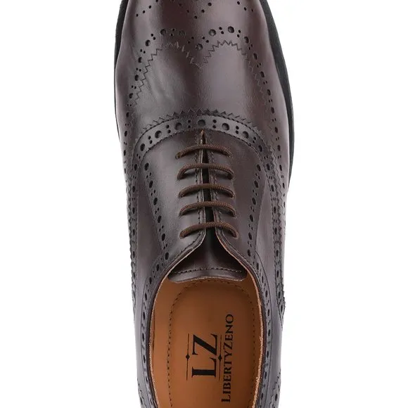 LIBERTYZENO Brown LEATHER OXFORD STYLE CASUALS