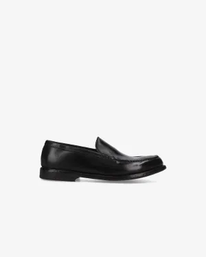 Loafer in Black Calfskin Leather with Leather Sole 32257A