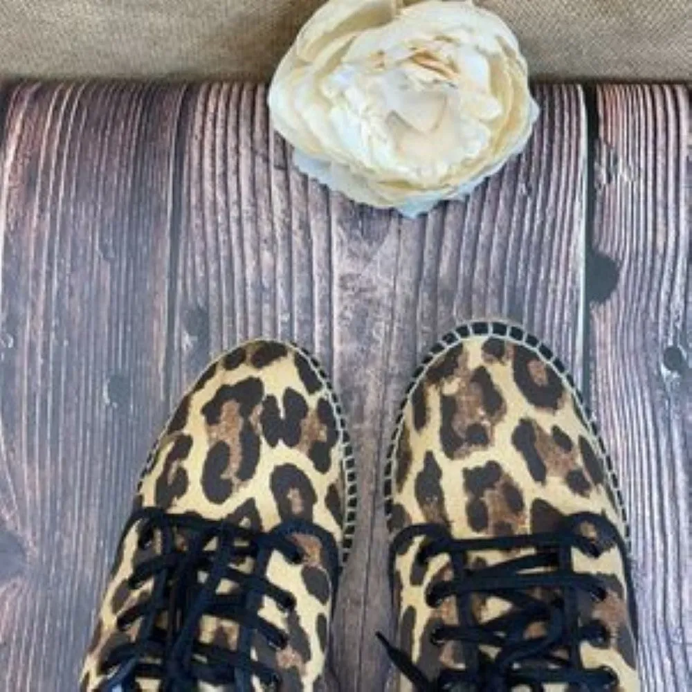 Loeffler Randall Leopard-Print Alfie  Sneakers 39M