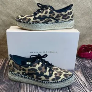 Loeffler Randall Leopard-Print Alfie  Sneakers 39M