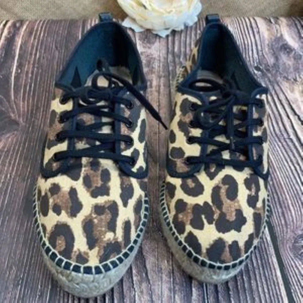 Loeffler Randall Leopard-Print Alfie  Sneakers 39M