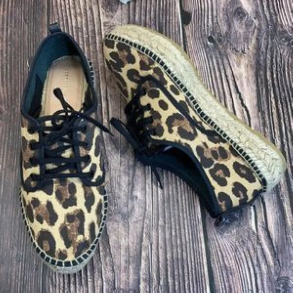 Loeffler Randall Leopard-Print Alfie  Sneakers 39M