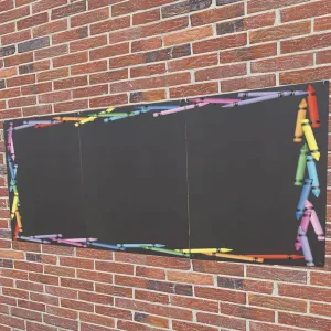 Long Mural Wooden Chalkboard