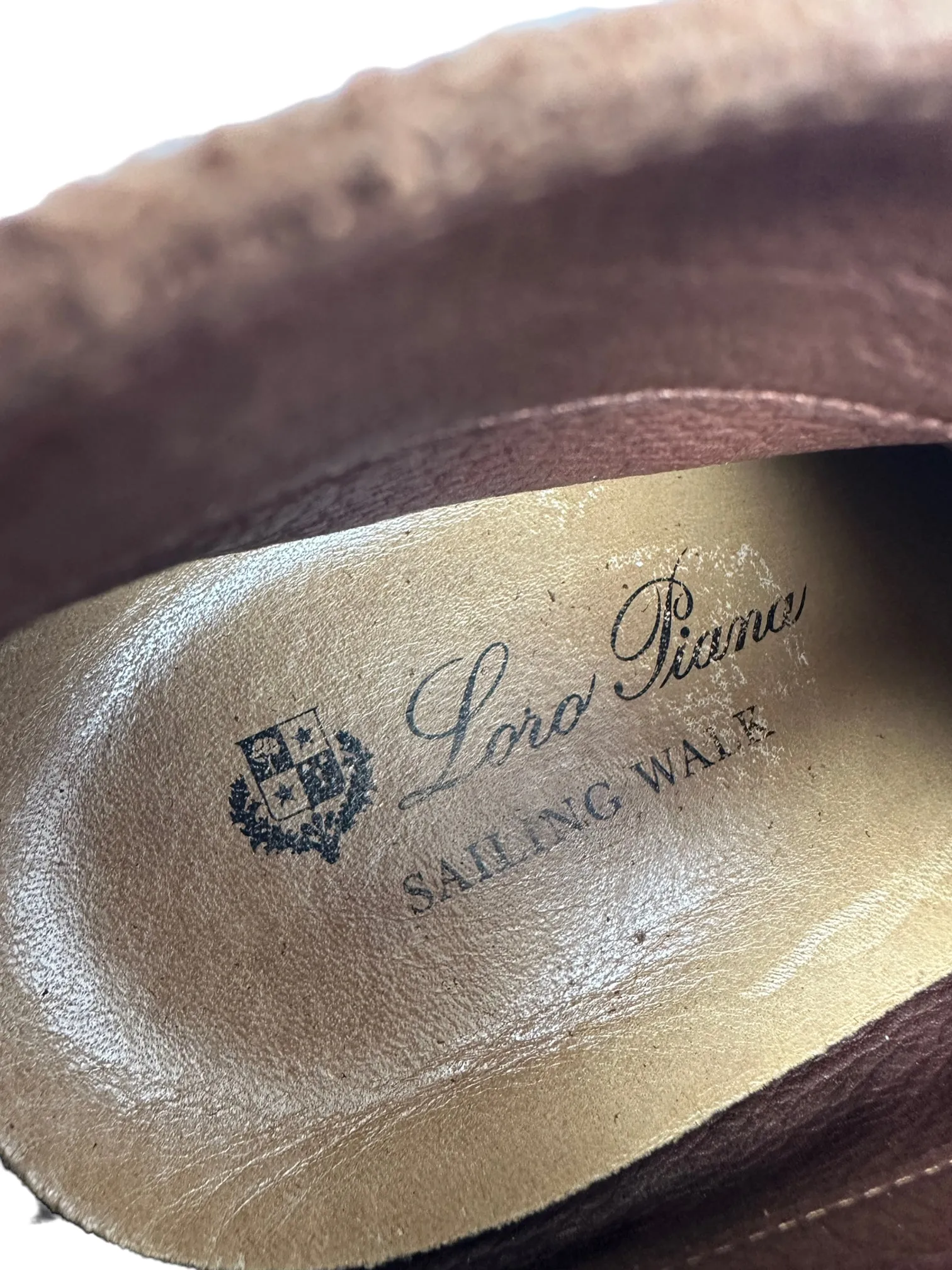 Loro Piana Cinnamon Suede Sailing Walk Shoes