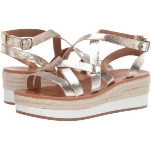 Lucky Brand Jenepper Espadrille Wedge Sandal Gold Platinum Color Women’s Size 10