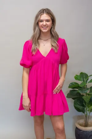 Magenta Penny Dress