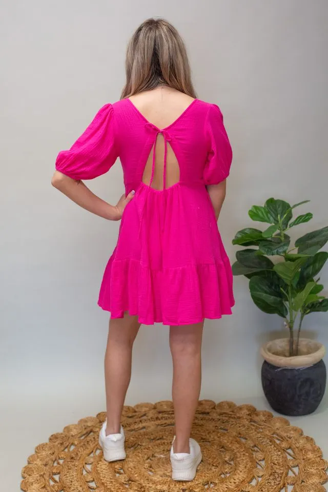 Magenta Penny Dress