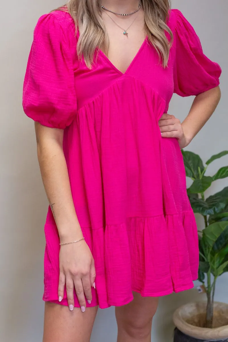 Magenta Penny Dress