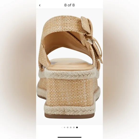 Marc Fisher LTD Renda Slingback Espadrille PlatformWedge Sandal (Women)size 8.5